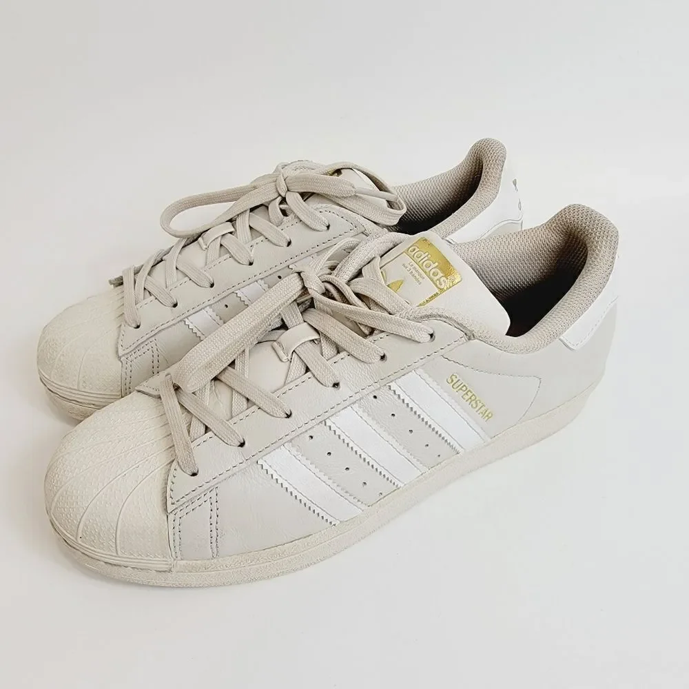 Adidas Classic Superstar Legacy Gold Trefoil Sneakers Unisex Womens 7.5 Mens 6.5